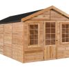 Standard JACARANDA, ready to bolt to a concrete slab or you can use our HD floor. Several other optional accessories are also available. The cedar range is supplied unpainted and is not lined or insulated but can be used as supplied, talk to us about any extra needs you may have.