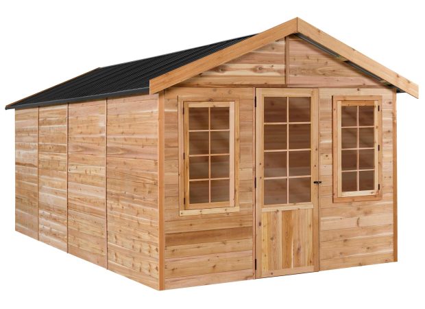Standard JACARANDA, ready to bolt to a concrete slab or you can use our HD floor. Several other optional accessories are also available. The cedar range is supplied unpainted and is not lined or insulated but can be used as supplied, talk to us about any extra needs you may have.